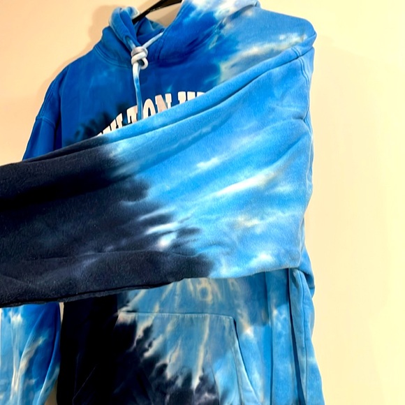 Hilton Head Island South Carolina Cotton Hoodie Hooded Sweatshirt Tie Dye Blue - Picture 4 of 5